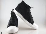 Casual black sneakers with trendy sport finish - 4