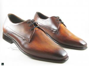 Patina finished cognac plain vamp