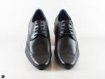 Men's stylish leather black shoes - 4