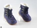 Dotted printed  design shoes  in blue for kids - 6