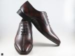 Patina finished seam oxford in dark brown - 4