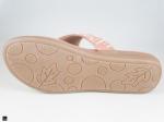 Velvet type flats for stone wear in pink - 3