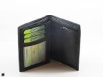 Men's genuine leather black wallet - 1