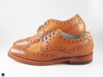 Tan Brogue with decorative perforations - 4