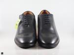 Plain black lace up office shoes - 4