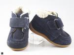 Fur type kids shoes in blue - 1