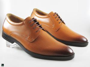 Stylish men's formal shoe for plain derby with mesh print with Toledo finishing