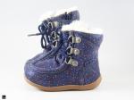 Dotted printed  design shoes  in blue for kids - 3