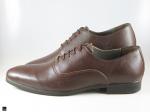 Mens Oxford Laceup Brown Leather Shoe for Office - 5