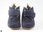 Fur type kids shoes in blue - 5