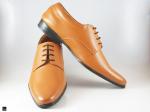 Mens Derby Laceup Tan Leather shoe for Office wear - 2