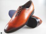 Patina finished Tan plain vamp Oxford - 1