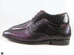 Patina finished seam oxford in purple - 5