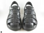 Black Closed toe for men's in genuine leather - 4