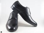 Simple black lace-up elegant office formals - 4