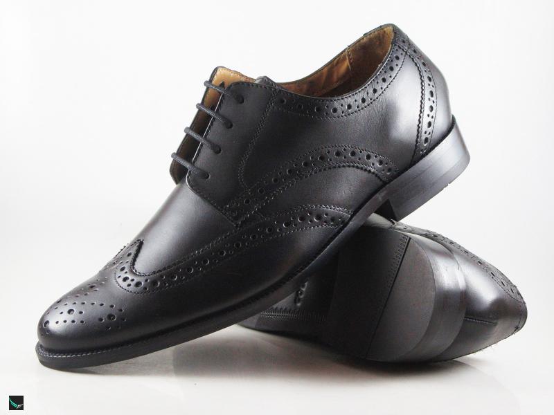 Black office brogue formal shoes