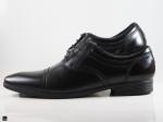 Foil leather black formal shoes - 4