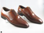 Patina finished oxford with Toe emboss in Tan - 2