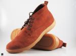 Orange suede party wear shoes - 1