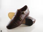 Monk buckle formal brown shoes - 1