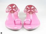 Floral design slippers in pink - 3