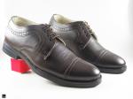 Brown leather office shoes for men - 2