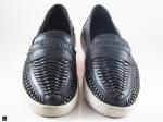 Men's casual leather loafers - 5