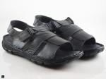 Black rough use sandals - 4