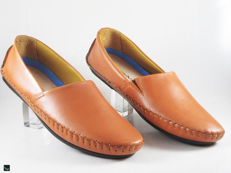 Tan drive in loafers