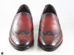 Patina finished wing tip Loafer in Burgundy - 3