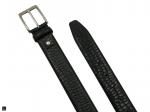 Croc Printed Leather Belt - 3