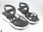 Combo of Black& white Sandals for ladies - 1