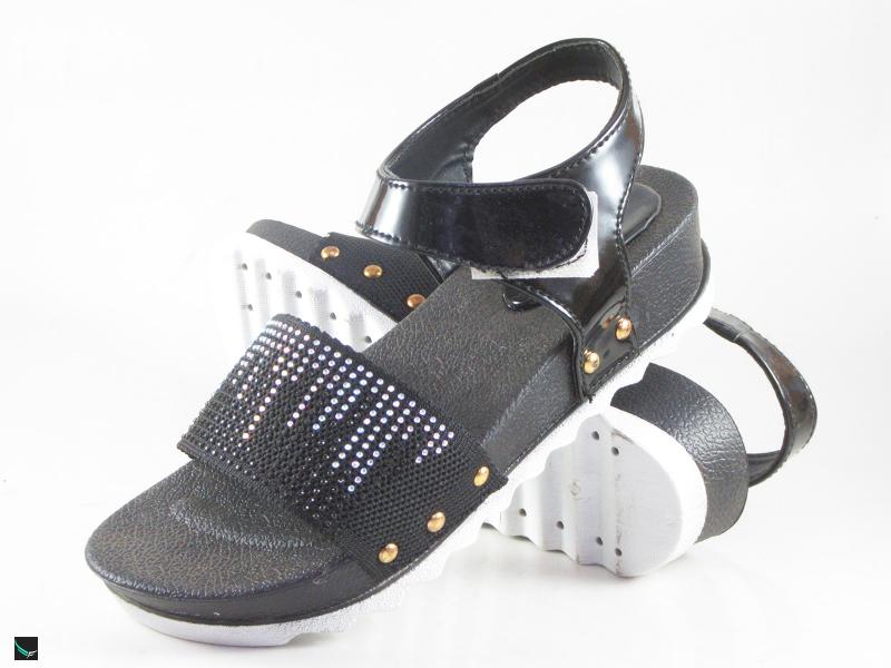 Black sandals discount with silver studs