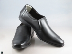 Men's black formal slip-on shoes - 5