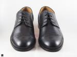 Men's genuine leather formal black shoes - 3