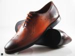 Men's stylish leather formal oxford shoes - 4