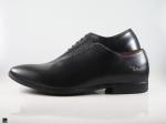 Plain black lace up office shoes - 5