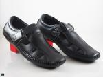 Men's formal leather stylish black shoes - 4