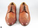 Trendy Pointed Tan Color Brogue Shoes - 3