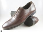 Mens Oxford Laceup Brown Leather Shoe for Office - 1