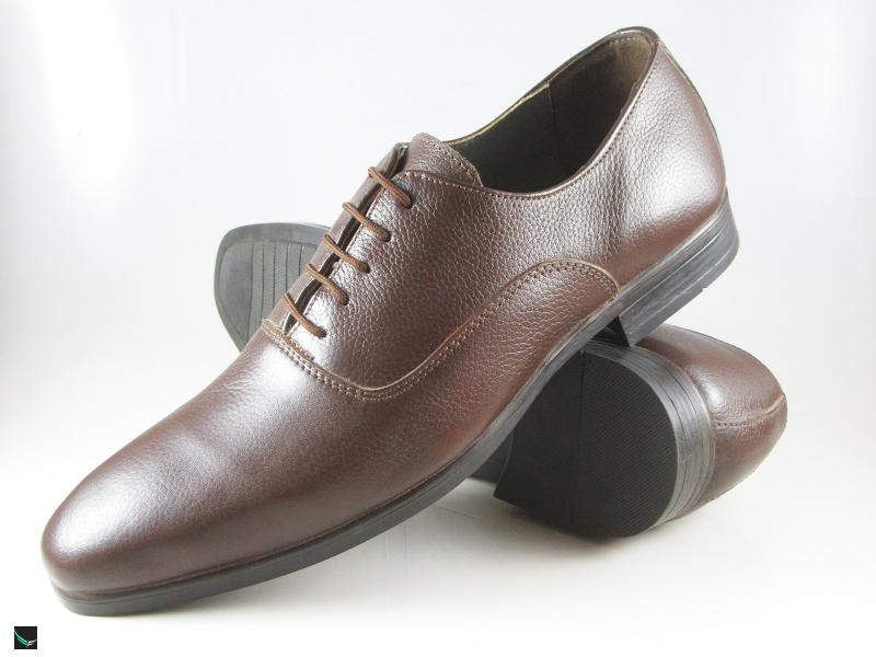 Mens Oxford Laceup Brown Leather Shoe for Office