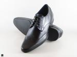 Men's stylish leather black shoes - 1