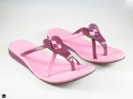 Ladies slippers in pink - 1