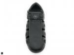 Mens slipper shoes In Black Oil-Pullup - 7