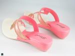 Combo of pink &white small heels for ladies in pink - 2