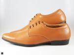 Mens Derby Laceup Tan Leather shoe for Office wear - 4