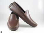 Mens Stylish Brown Leather Loafers - 4