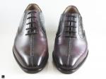 Patina finished seam oxford in purple - 3